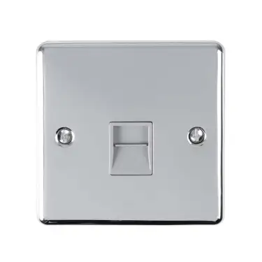 Click Here To Enlarge This Photo Of EN1MPCG - Eurolite 1 Gang Master Telephone Socket Polished Chrome with Grey Trim (Enhance Range)