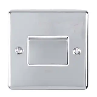 ENFSWPCW - Eurolite 6Amp Fan Isolator Switch Polished Chrome with White Trim (Enhance Range)