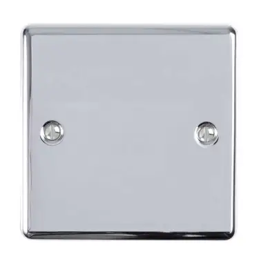 Click Here To Enlarge This Photo Of EN1BPC - Eurolite Single Blank Plate Polished Chrome (Enhance Range)