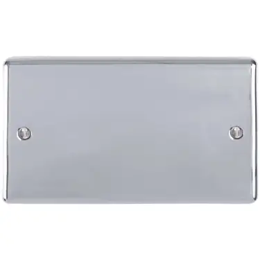 Click Here To Enlarge This Photo Of EN2BPC - Eurolite Double Blank Plate Polished Chrome (Enhance Range)