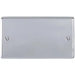 EN2BPC - Eurolite Double Blank Plate Polished Chrome (Enhance Range)