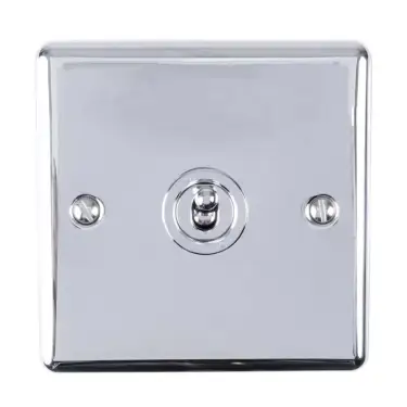 Click Here To Enlarge This Photo Of ENT1SWPC - Eurolite 1 Gang 10Amp 2Way Toggle Switch Polished Chrome (Enhance Range)