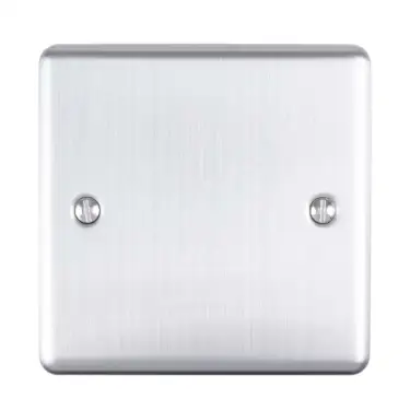 Click Here To Enlarge This Photo Of EN1BSS - Eurolite Single Blank Plate Satin Stainless Steel (Enhance Range)