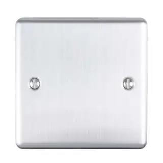 EN1BSS - Eurolite Single Blank Plate Satin Stainless Steel (Enhance Range)