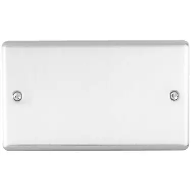 Click Here To Enlarge This Photo Of EN2BSS - Eurolite Double Blank Plate Satin Stainless Steel (Enhance Range)