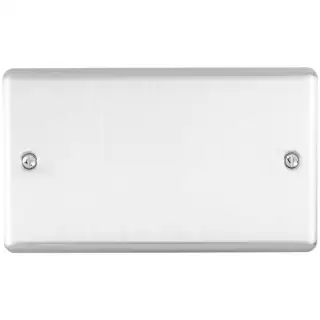 EN2BSS - Eurolite Double Blank Plate Satin Stainless Steel (Enhance Range)