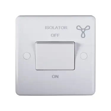 Click Here To Enlarge This Photo Of PL3111 - Eurolite Enhance White Plastic 10Amp 3 Pole Fan Isolator Switch