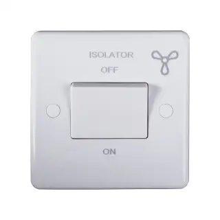 PL3111 - Eurolite Enhance White Plastic 10Amp 3 Pole Fan Isolator Switch