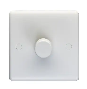 Click Here To Enlarge This Photo Of PL3504/12 - Eurolite Enhance White Plastic 1 Gang 2 Way 40-400W Dimmer