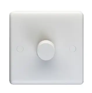 PL3504/12LED - Eurolite Enhance White Plastic 1 Gang 2 Way 400W/LED Dimmer Switch