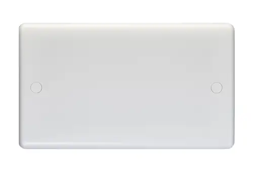 Click Here To Enlarge This Photo Of PL4012 - Eurolite Enhance White Plastic 2 Gang Blank plate
