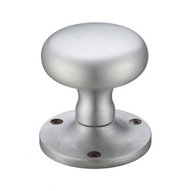 Click Here To Enlarge This Photo Of FB201SC - Zoo Hardware Fulton & Bray Mushroom Mortice Knob Furniture (Unsprung) 62.5mm Rose dia. Satin Chrome