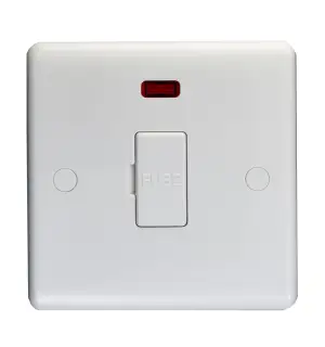 PL4131 - Eurolite Enhance White Plastic 13Amp Fused Spur Unit with Neon Indicator