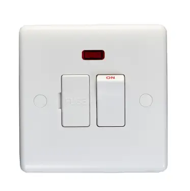 Click Here To Enlarge This Photo Of PL4191 - Eurolite Enhance White Plastic 13Amp Switched Fused Spur Unit with Neon Indicator