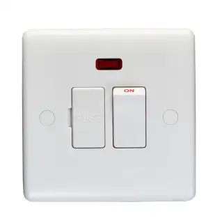 PL4191 - Eurolite Enhance White Plastic 13Amp Switched Fused Spur Unit with Neon Indicator