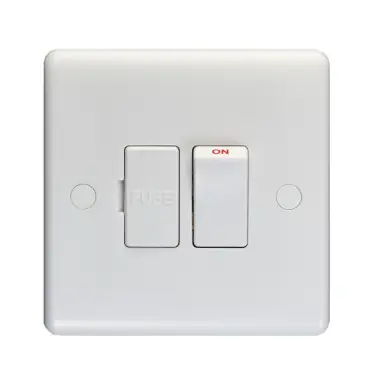 Click Here To Enlarge This Photo Of PL4220 - Eurolite Enhance White Plastic 13Amp Switched Fused Spur Unit with Flex Outlet from base