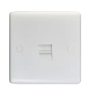 PL4391 - Eurolite Enhance White Plastic 1 Gang Telephone Socket Master