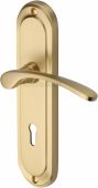 AMB6200-SB Heritage Brass Door Handle Lever Lock Ambassador Design Satin Brass Finish