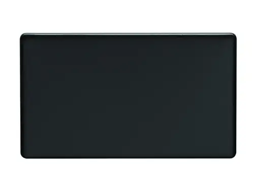 Click Here To Enlarge This Photo Of ECMB2B - Eurolite Double Blank Plate on 3mm Flat Concealed Matt Black Plate