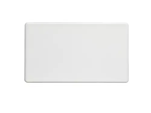 Click Here To Enlarge This Photo Of ECW2B - Eurolite Double Blank Plate on 3mm Flat Concealed Matt White Plate