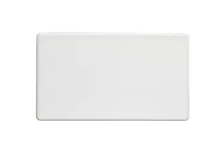 ECW2B - Eurolite Double Blank Plate on 3mm Flat Concealed Matt White Plate