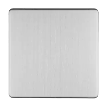 Click Here To Enlarge This Photo Of ECSS1B - Eurolite Single Blank Plate on 3mm Flat Concealed Satin Stainless Plate