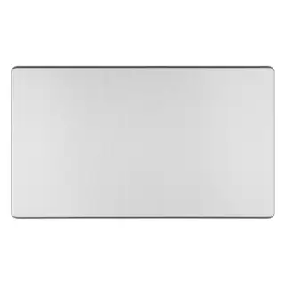 ECSS2B - Eurolite Double Blank Plate on 3mm Flat Concealed Satin Stainless Plate
