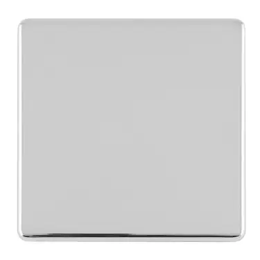 Click Here To Enlarge This Photo Of ECPC1B - Eurolite Single Blank Plate on 3mm Flat Concealed Polished Chrome Plate
