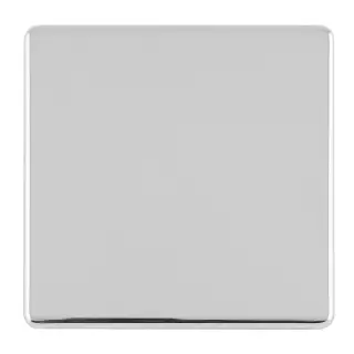 ECPC1B - Eurolite Single Blank Plate on 3mm Flat Concealed Polished Chrome Plate