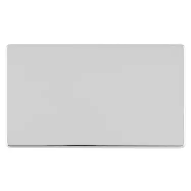 Click Here To Enlarge This Photo Of ECPC2B - Eurolite Double Blank Plate on 3mm Flat Concealed Polished Chrome Plate
