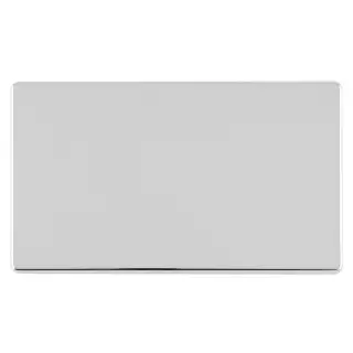 ECPC2B - Eurolite Double Blank Plate on 3mm Flat Concealed Polished Chrome Plate