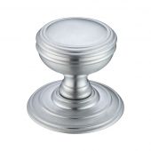 FB305SC - Zoo Hardware Fulton & Bray Mortice Knob on Round Rose (Unsprung) Concealed Fix - Satin Chrome