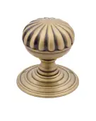 FB307FB - Zoo Hardware Fulton & Bray Flower Mortice Knob on Round Rose (Unsprung) Concealed Fix - Florentine Bronze