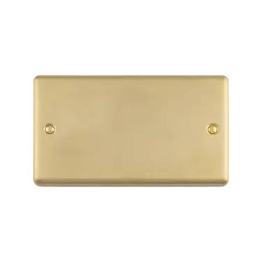 Click Here To Enlarge This Photo Of EN2BSBB - Eurolite Double Blank Plate Satin Brass (Enhance Range)
