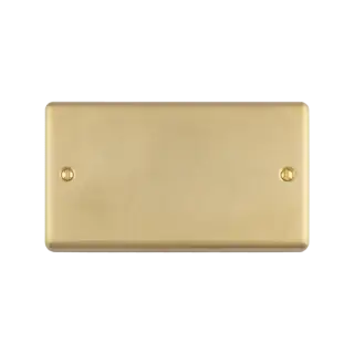 EN2BSBB - Eurolite Double Blank Plate Satin Brass (Enhance Range)