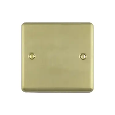 Click Here To Enlarge This Photo Of EN1BSBB - Eurolite Single Blank Plate Satin Brass (Enhance Range)