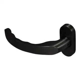 BLU Performance KM930 Ergonomic Lever Door Handle on Oval Rose, 32.2 x 71.8 x 10.8mm, 316 Stainless Steel, Matt Black Lacquer Finish (KM930B-MBL)
