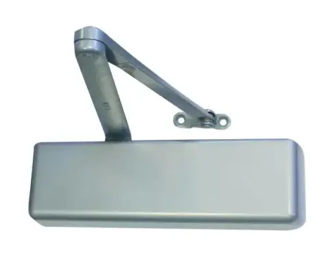 Click Here To Enlarge This Photo Of LCN 4011.US28.LH Heavy Duty EN.1-4 Overhead Door Closer (Pull Side) with Backcheck & Plastic Cover - Silver (Left Hand)