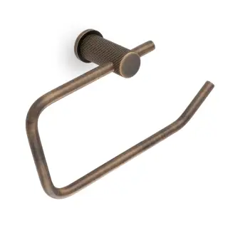 AW452AB - Alexander & Wilks Brunel Reeded Toilet Roll Holder - Antique Brass
