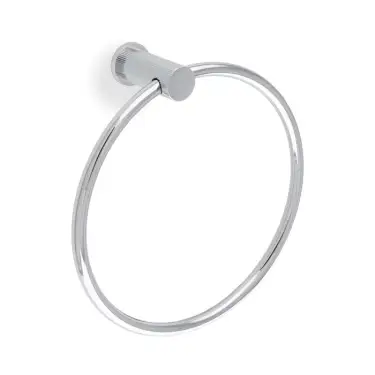 Click Here To Enlarge This Photo Of AW453PC - Alexander & Wilks Brunel Reeded Towel Ring - Polished Chrome