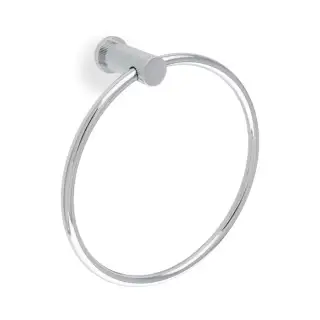 AW453PC - Alexander & Wilks Brunel Reeded Towel Ring - Polished Chrome