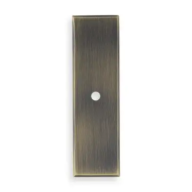 Click Here To Enlarge This Photo Of AWBP76AB - Alexander & Wilks Rectangular Cabinet Knob Backplate - Antique Brass