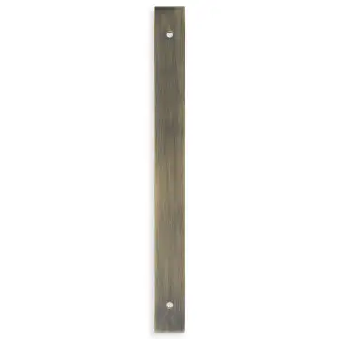 Click Here To Enlarge This Photo Of AWBP192AB - Alexander & Wilks Rectangular Cabinet Pull Backplate 232mm x 22mm (192mm c/c) - Antique Brass
