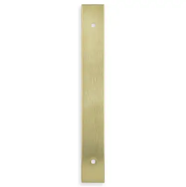 Click Here To Enlarge This Photo Of AWBP128SBPVD - Alexander & Wilks Rectangular Cabinet Pull Backplate 168mm x 22mm (128mm c/c) - Satin Brass PVD