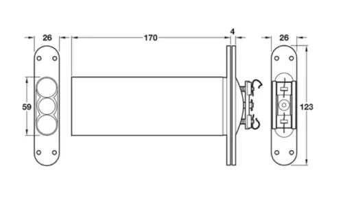 Click Here To Enlarge This Photo Of B1.SCP Newstar BARYMATIC® Concealed Jamb Door Closer