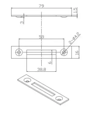 Click Here To Enlarge This Photo Of NS.C Newstar Mortice Budget Lock Flat Strike Plate