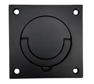 SCH.BLK Newstar BARY® 89mm x 89mm Squash Court Flush Handle - Black