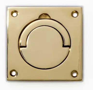 Click Here To Enlarge This Photo Of SCH.PVD Newstar BARY® 89mm x 89mm Squash Court Flush Handle - Polished Brass