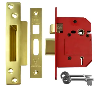 Click Here To Enlarge This Photo Of UNION J2200S StrongBOLT British Standard 5 Lever Sashlock - 75mm Satin Chrome