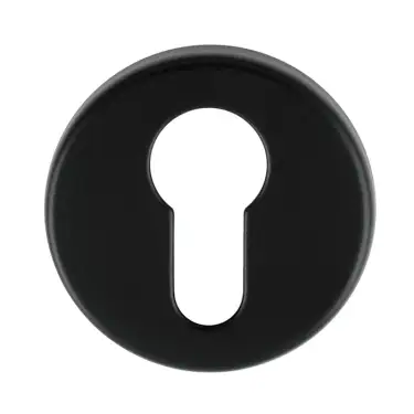 Click Here To Enlarge This Photo Of RE001BLK - Carlisle Brass Manital Euro Profile Escutcheon on Concealed Fix Round Rose - Matt Black